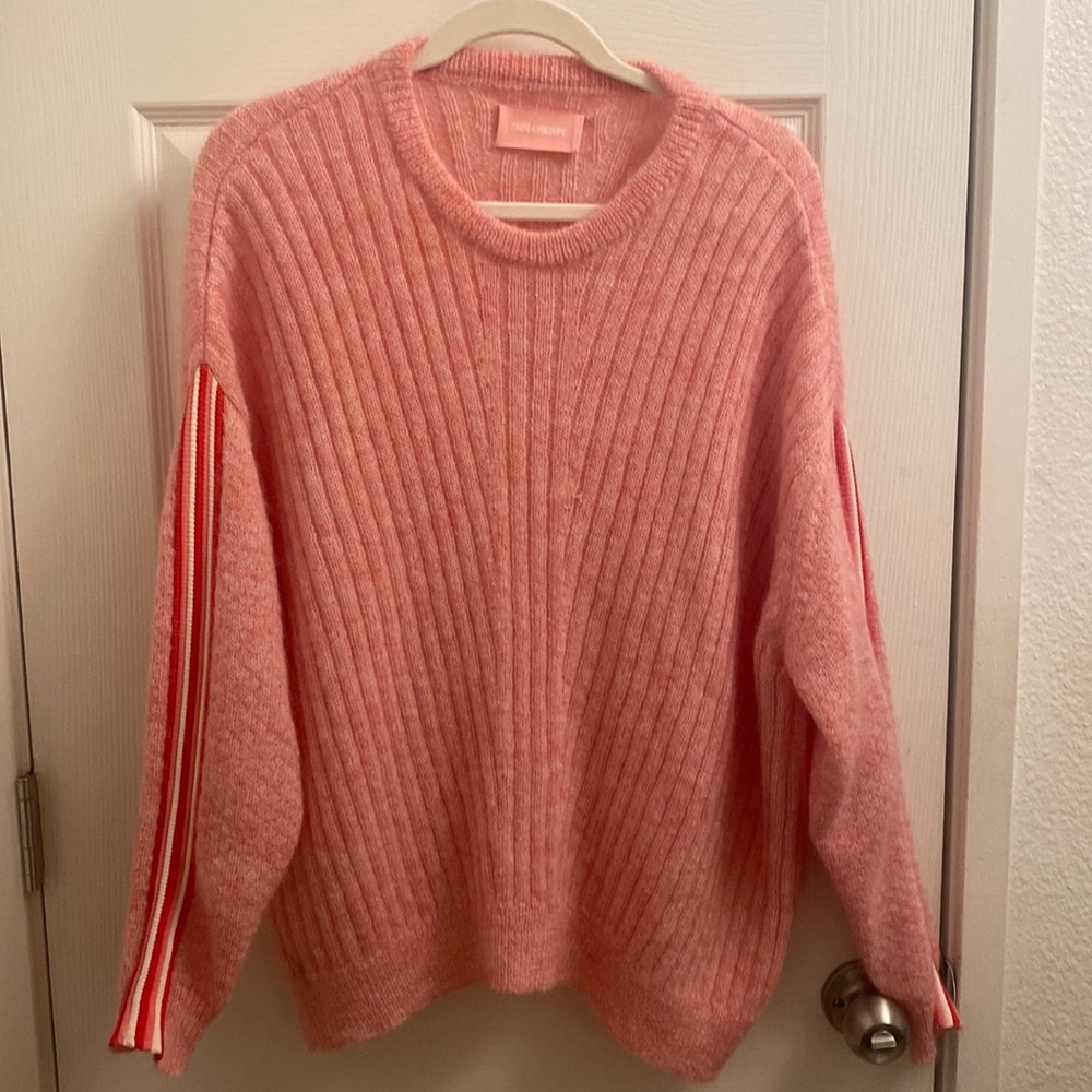 Zadig & Voltaire Pink Mohair & Wool Sweater